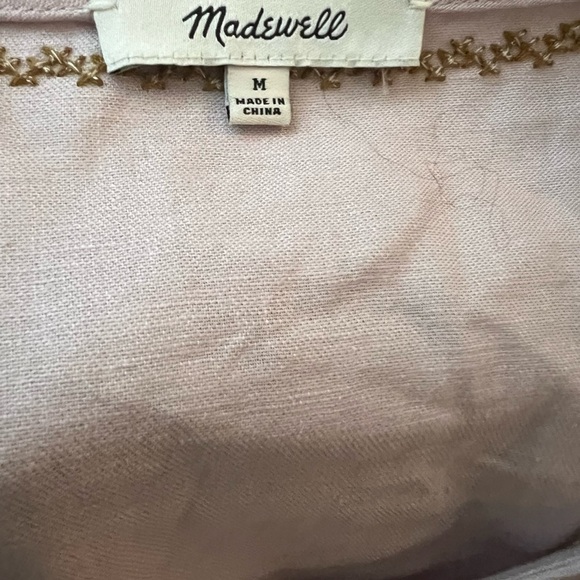 MADEWELL Embroidered Sleeve Popover Midi Dress Size Medium - Picture 11 of 13